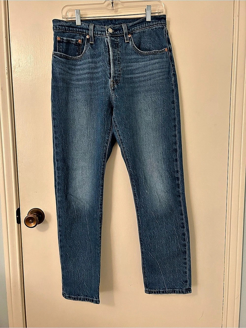 Women’s Levi's Premium 501 Straight Leg Blue Jeans, Waist 30 Length 30